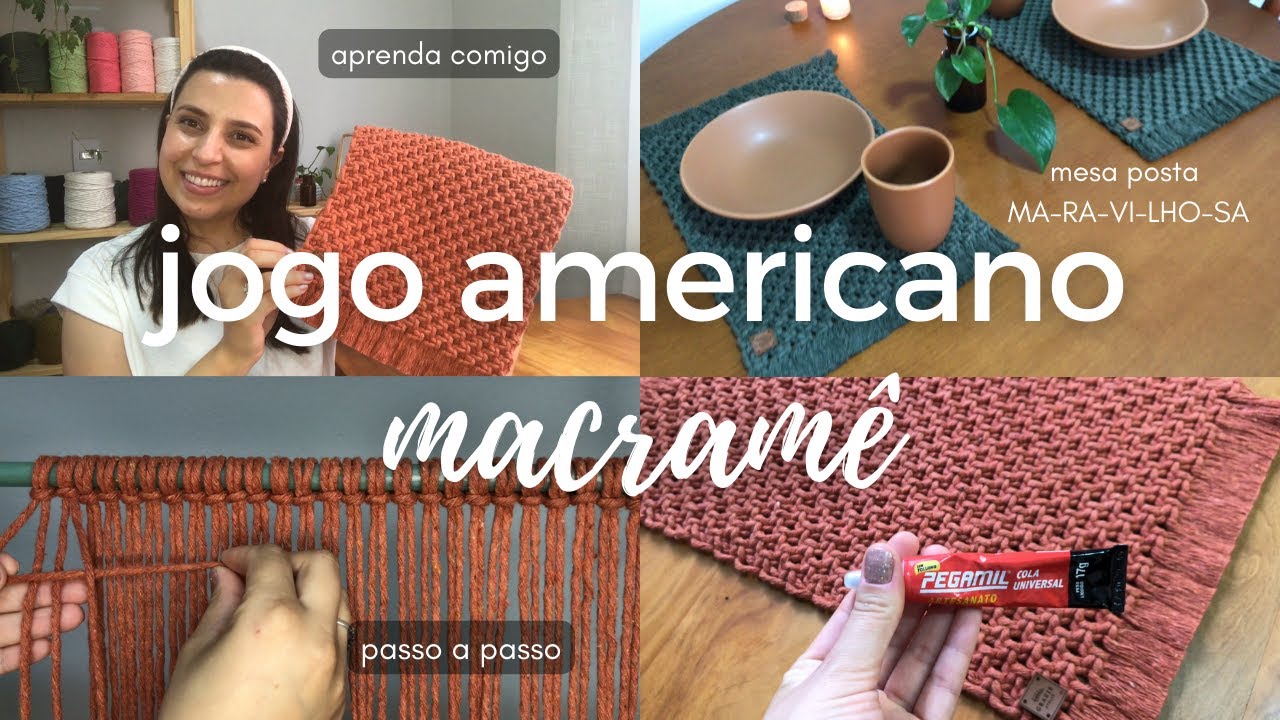 COMO FAZER JOGO AMERICANO DE MACRAMÊ | SUA MESA POSTA VAI FICAR AINDA MAIS LINDA