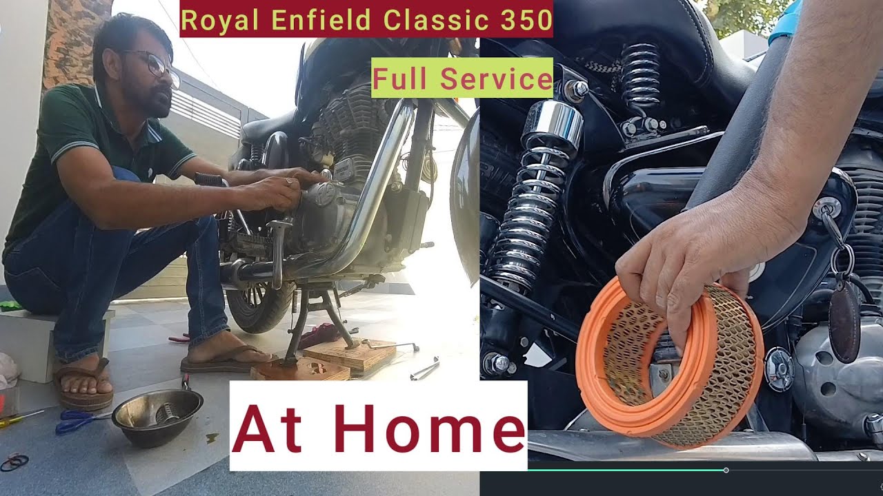 Royal Enfield Classic ki Ghar par service ka full video | Bullet Service at home #automobile