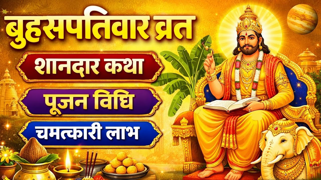 गुरुवार व्रत की पावन कथा | बृहस्पति देव की कथा | सुनते ही बदल जाएगा भाग्य बृहस्पति देव कथा 2026 🙏🙏