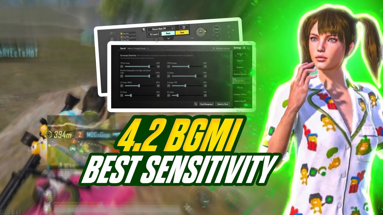 BGMI 4.2 UPDATE best sensitivity and control ❤️ #bgmi #gaming @BattlegroundsMobile_IN 