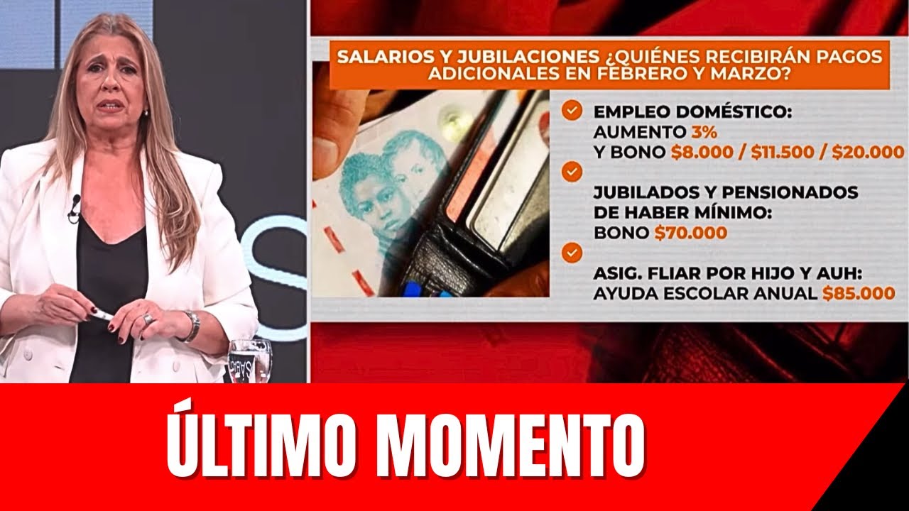 🛑 ÚLTIMO MOMENTO: Pagos adicionales en febrero y marzo + AUMENTO para empleadas domésticas