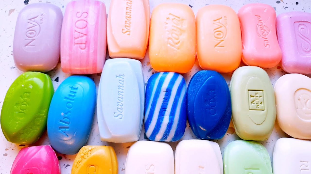 ASMR RAINBOW SOAP SET DOXA & ROYAL OPENING. MYSTERY SOUND. NO MUSIC.