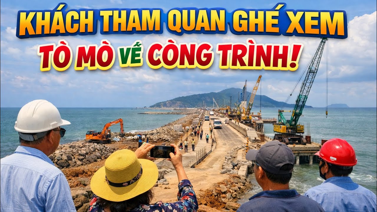 Công Trình ĐƯỜNG VƯỢT BIỂN HÀ TIÊN được khách tham quan ghé thăm rất nhiều vào dịp tết