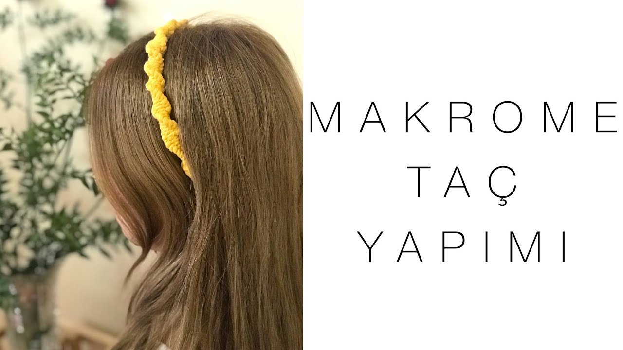 ÖRMESİ KOLAY MAKROME TAÇ 🧡 DIY MACRAME CROWN
