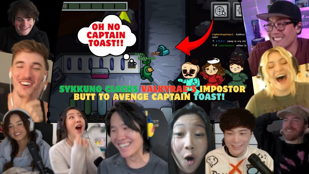 AMIGOPS Back at it with Amogus! Sykkuno Clocks Valkyrae's Impostor Butt to Avenge his CAPTAIN TOAST!