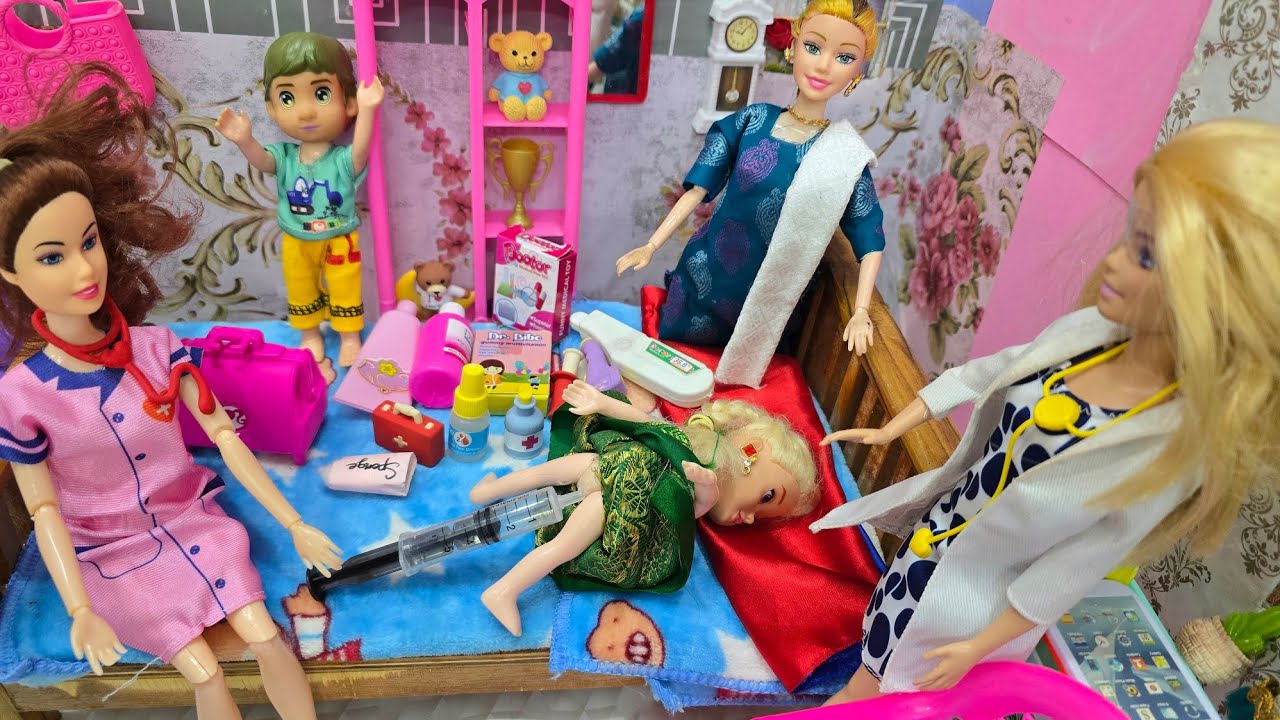 அஞ்சலிக்கு ஊசி போட்ட டாக்டர்/Barbie show videos tamil