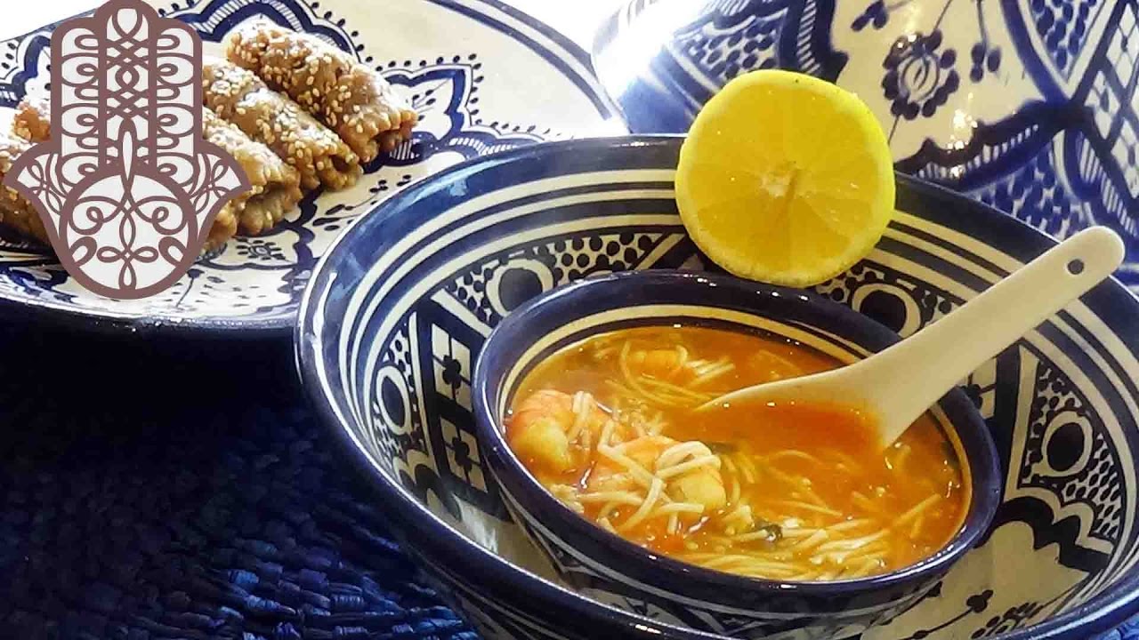 Chorba aux crevettes et vermicelles