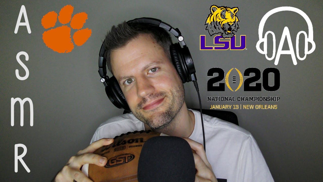 ASMR CFP Championship LSU vs Clemson Relaxing Whisper Ramble, Tapping | ASMR Football to Sleep