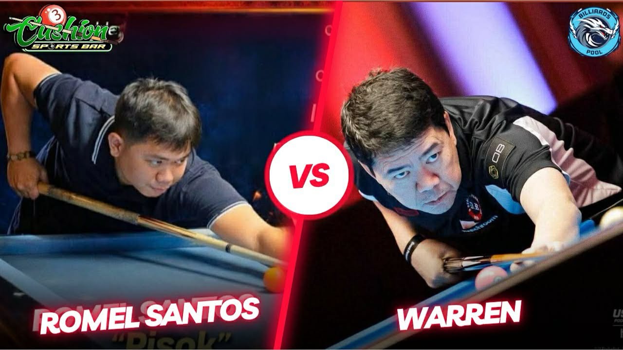 🔴BILLIARDS | ROMEL SANTOS VS WARREN | RACE 15