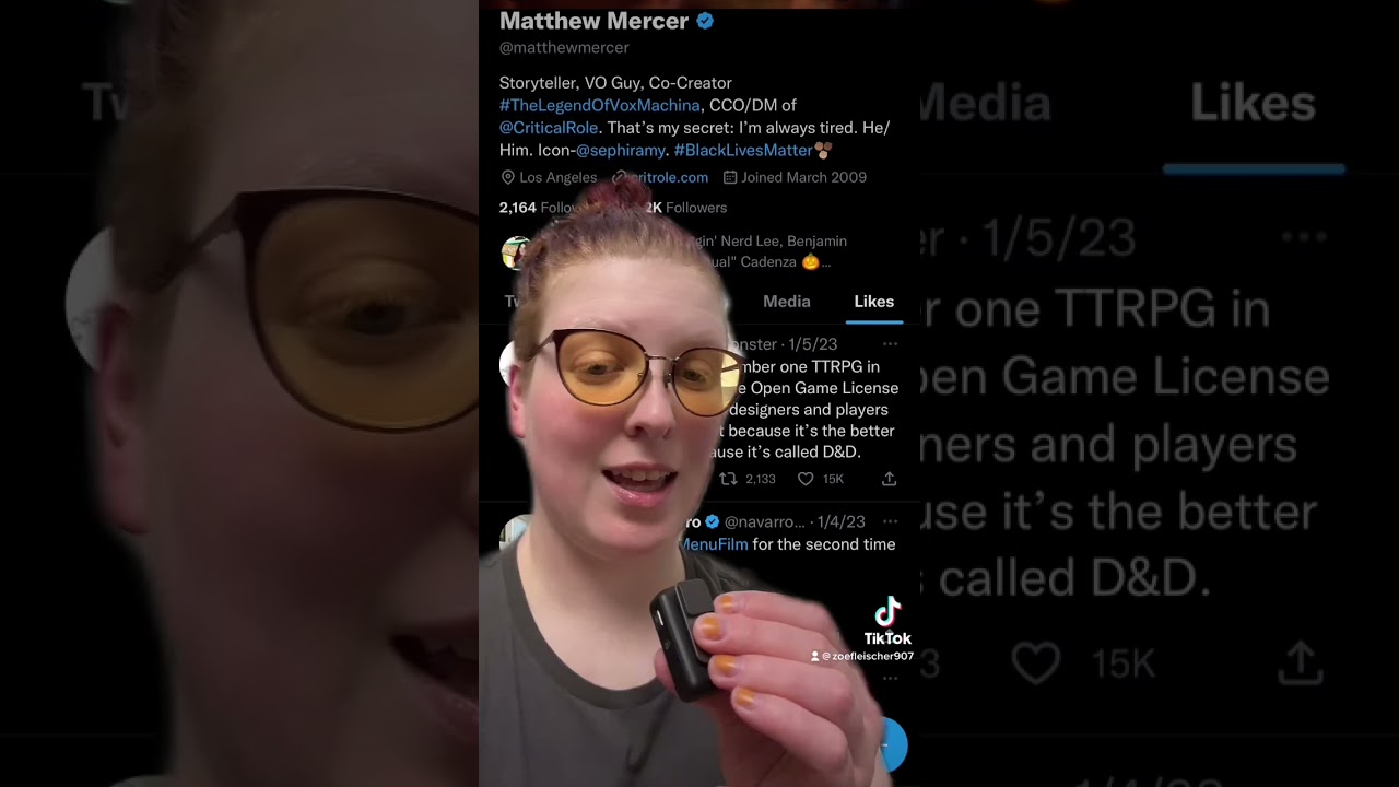 Matt Mercer reveals thoughts about OGL and #opendnd