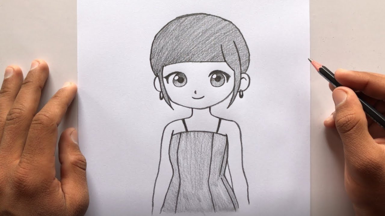 beautiful girl drawing pencil shading || new drawing girl easy step by step 🥰🥰 