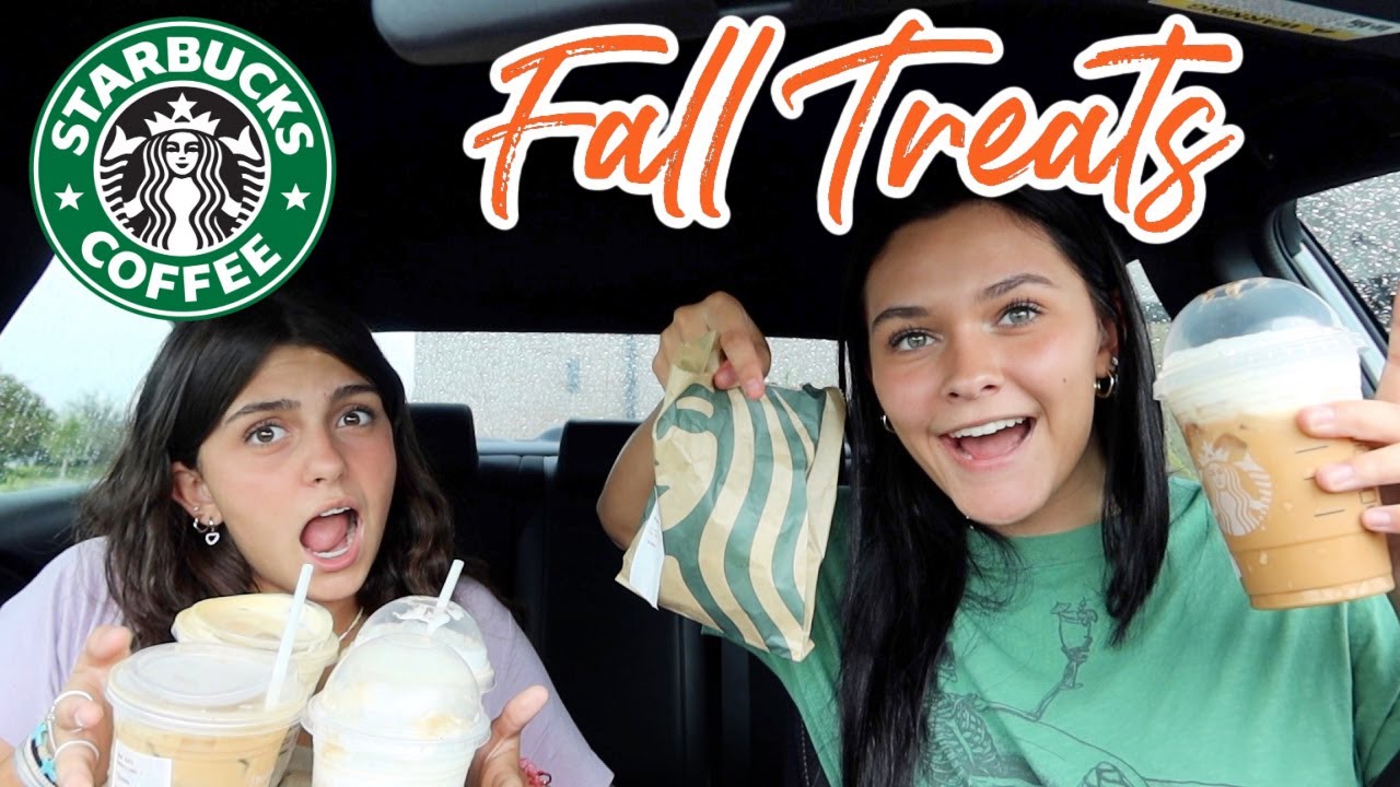 TRYING STARBUCKS NEW 2022 FALL DRINKS AND TREATS! EMMA AND ELLIE
