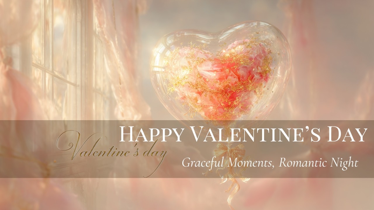 💖 Valentine’s Ambience for a Romantic Evening | 🎹 2-Hour Soft Piano | A Night Full of Hearts 🌹🌙