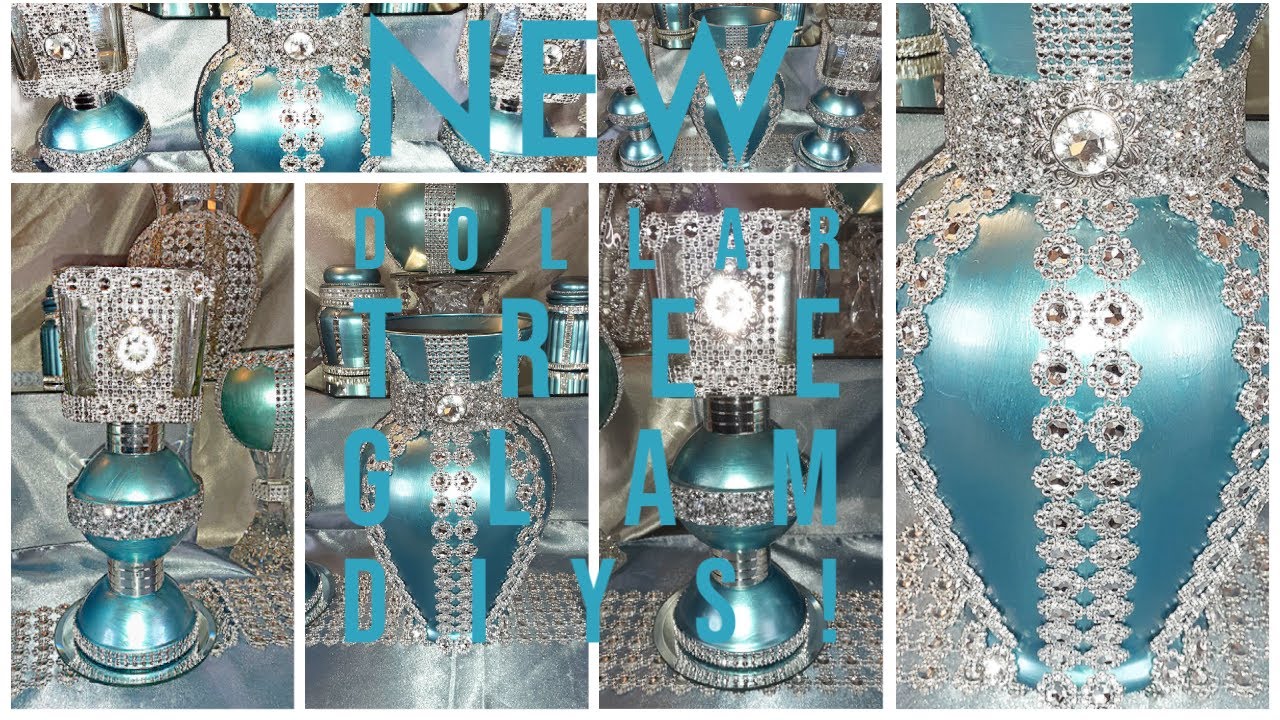 Ярко-синяя ваза класса люкс #DIYGlam и декор своими руками #DollarTreeGlam! | Клуб домашнего деко...