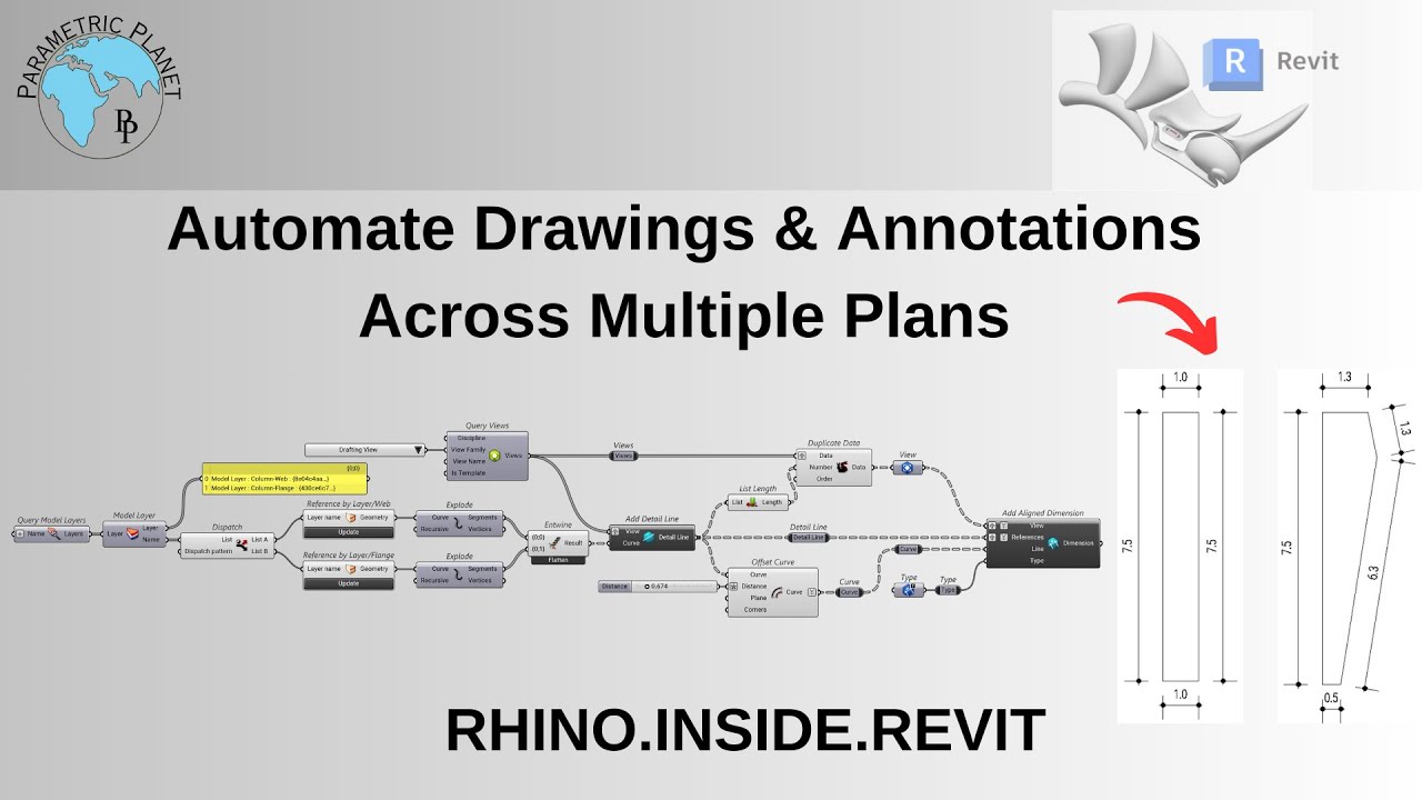 How to Automate Drawings & Annotation Across Multiple Plans | Rhino.Inside.Revit | Grasshopper
