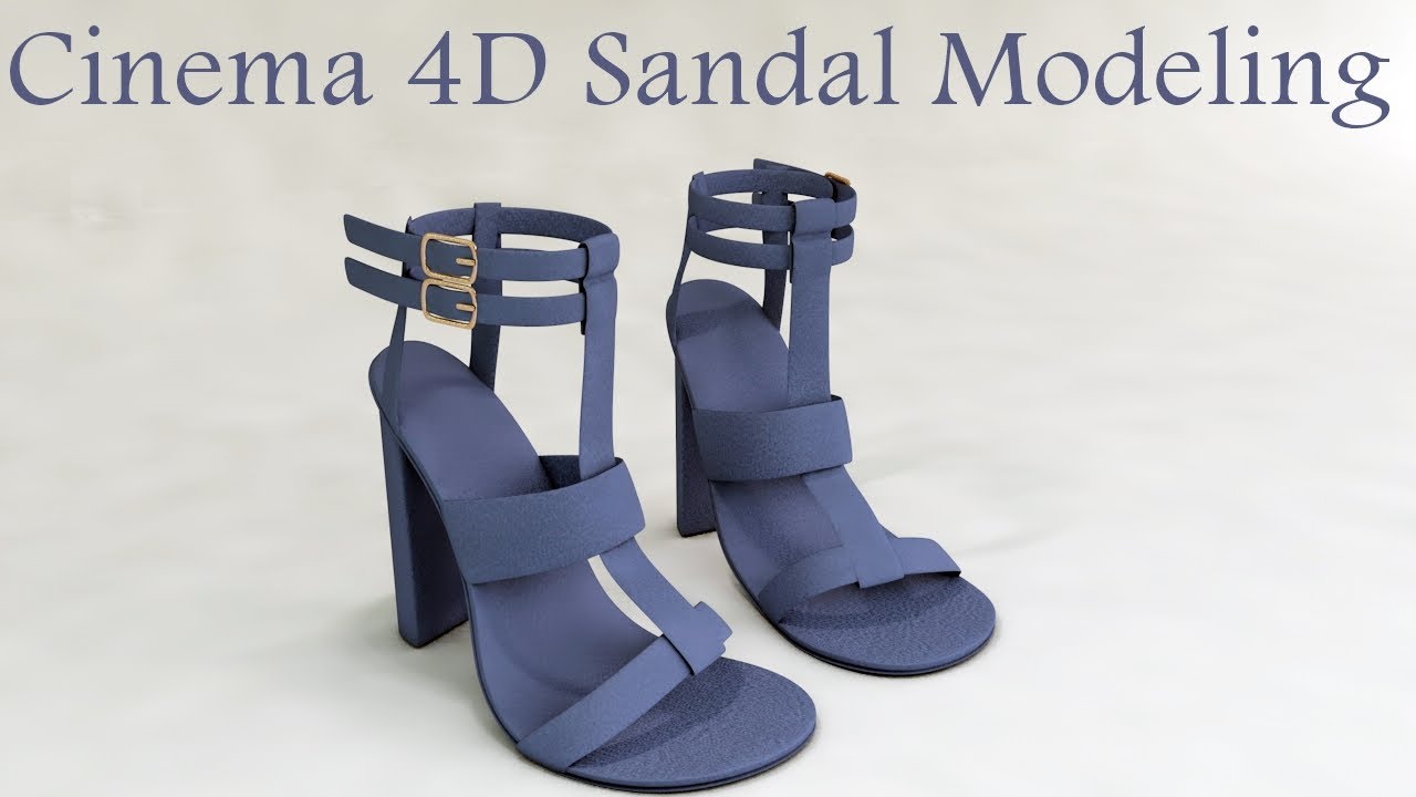 Cinema 4D Heel summer Sandal Modeling