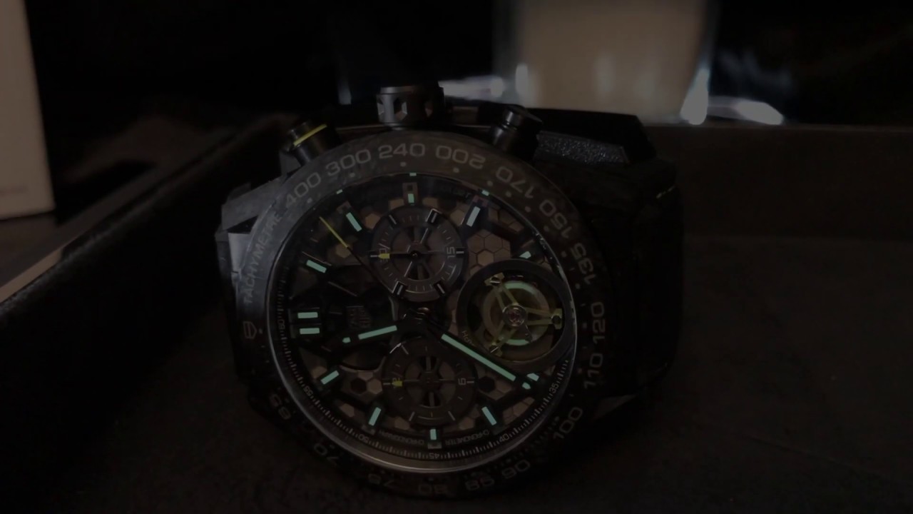TAG Heuer Carrera Calibre Heuer 02T Tourbillon Nanograph lume