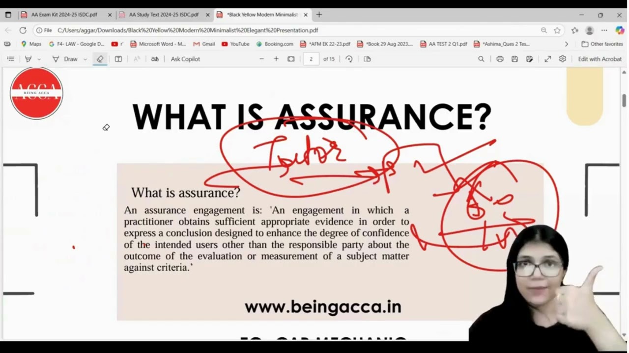 Complete Lectures - ACCA AA | Punya Aggarwal | Chapter- 1 | Audit & Assurance |  DEMO @beingacca​