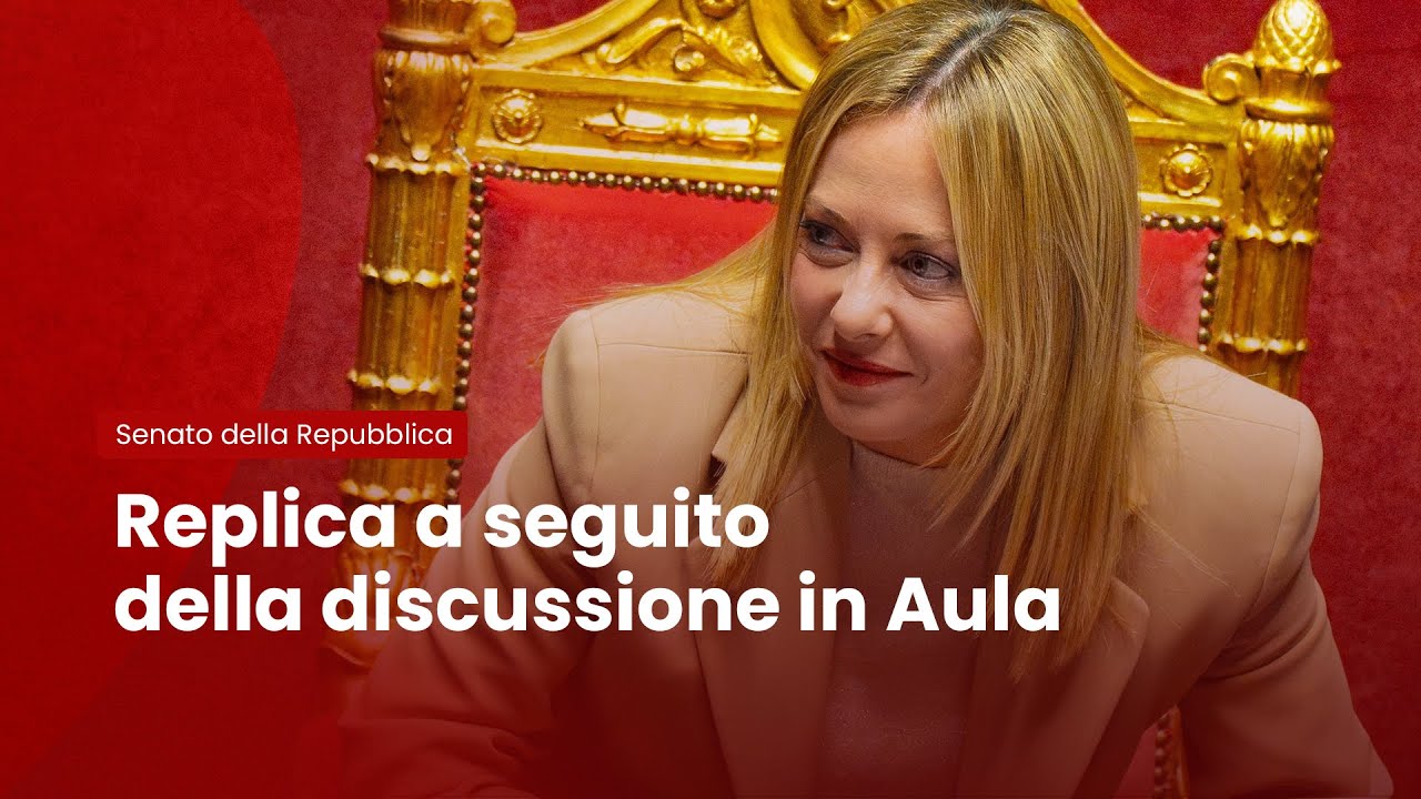 Senato della Repubblica, il mio intervento di replica a seguito della discussione