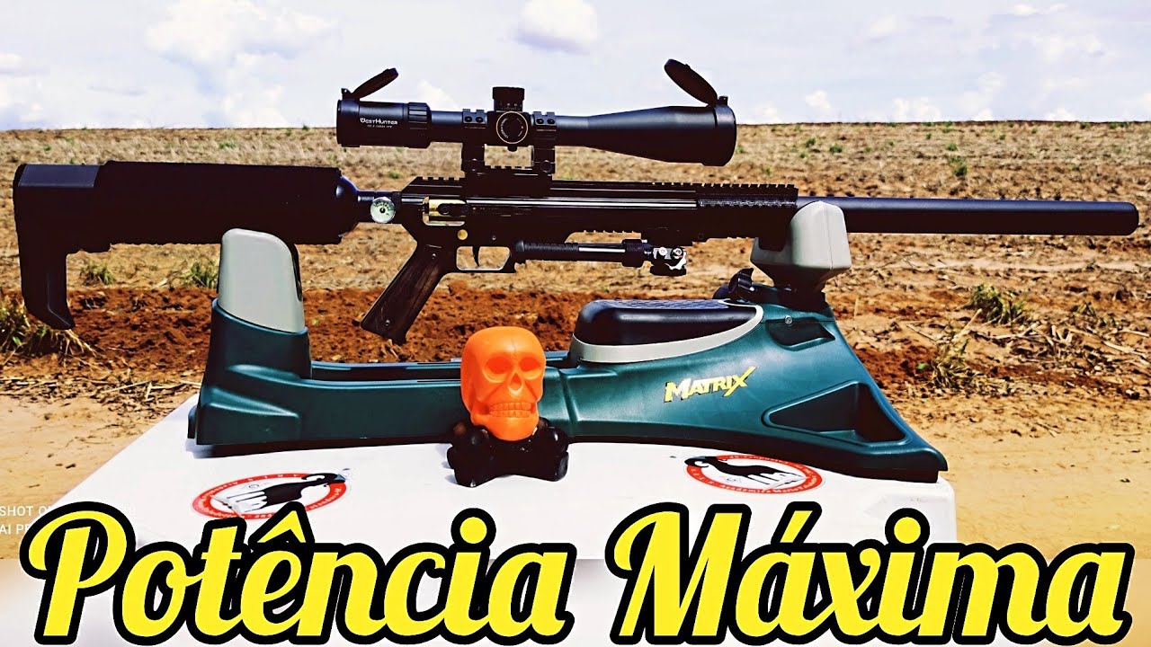 A POTÊNCIA DE UM RIFLE AR COMPRIMIDO A 30M CAÇADORA +