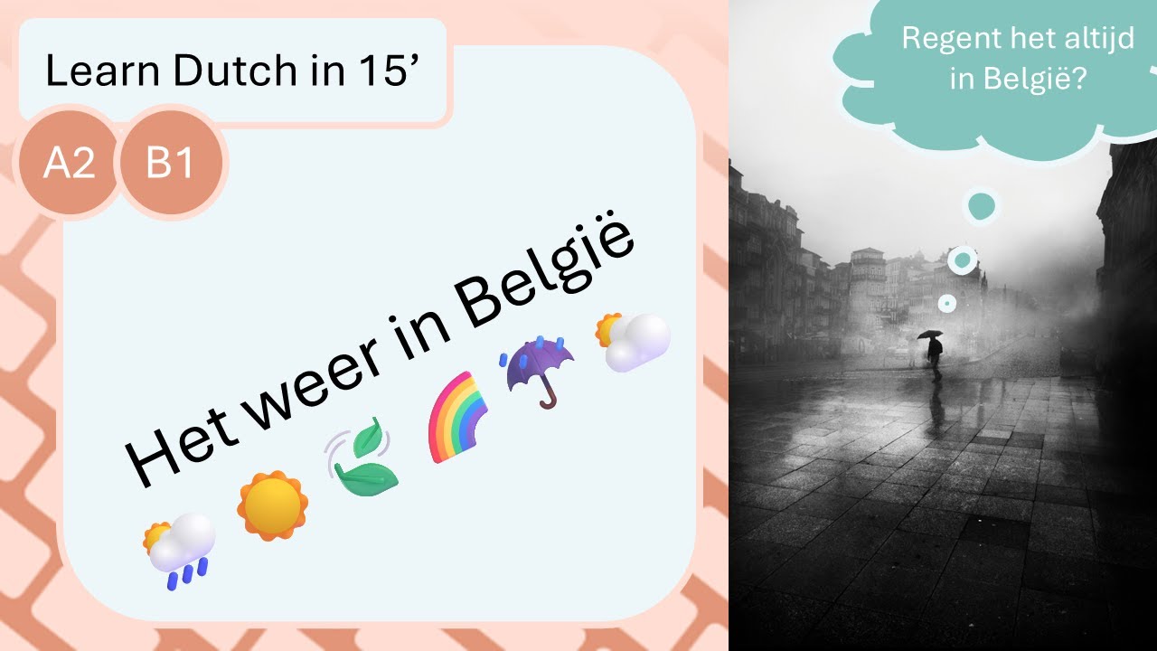 Learn Dutch (Flemish - CEFR A2/B1): Het weer (talking about the weather)