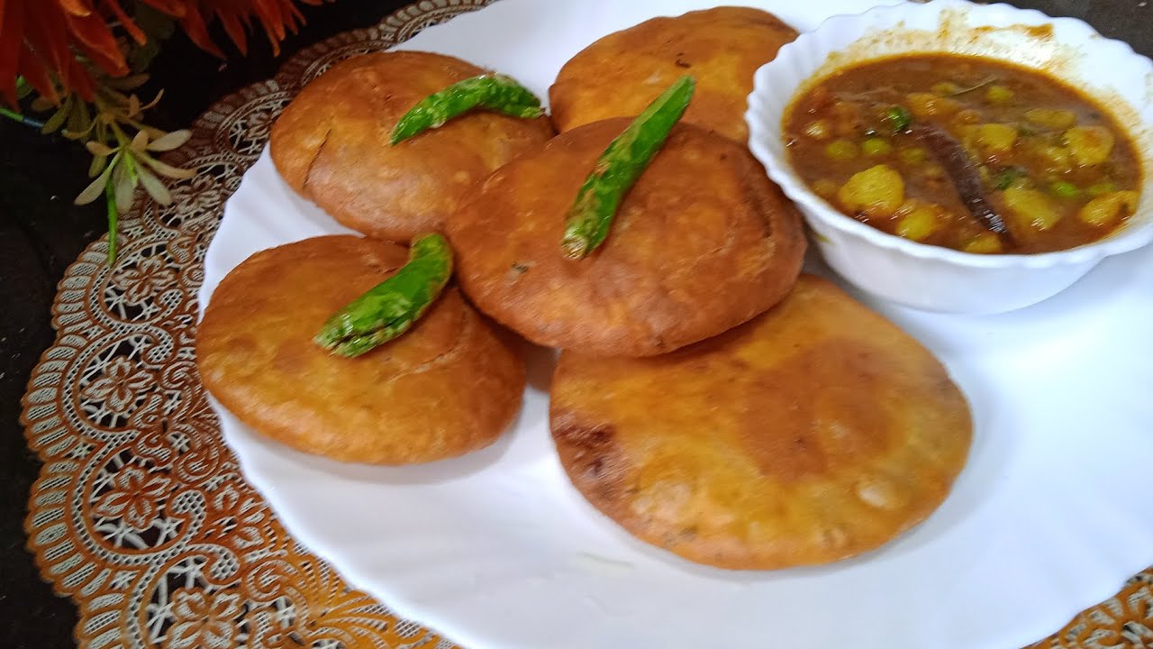 Halwai Style Kachori Recipe With Aloo Matar Sabji/kachori recipe 