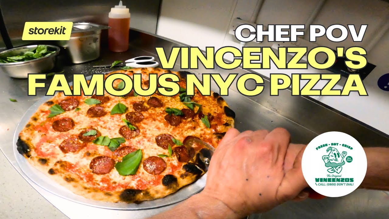 GoPro POV & ASMR: Making NYC-style pizza at Vincenzo's in Bushey 🗽🍕 | Inside UK's Best Restaurants