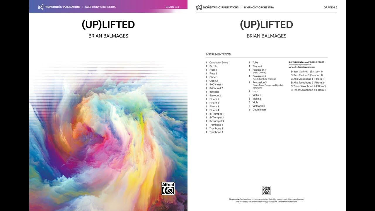 (Up)Lifted, by Brian Balmages – Score & Sound