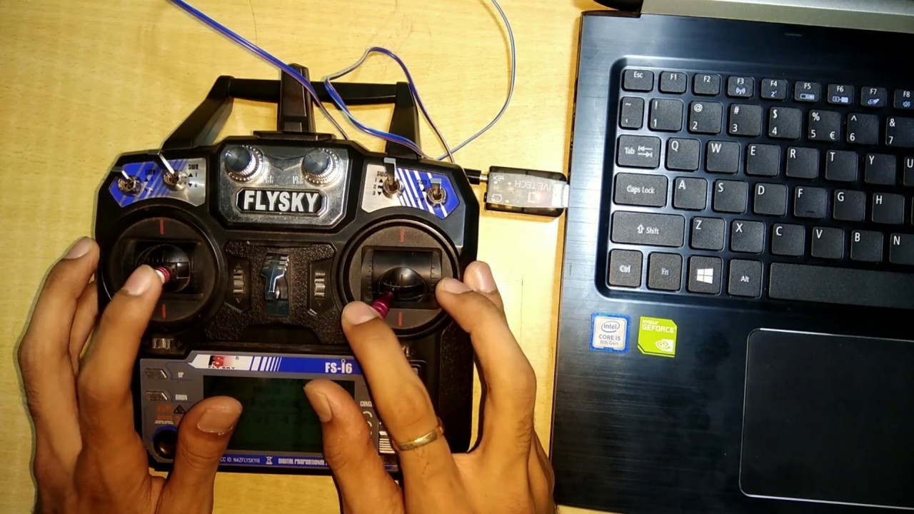 DIY SIM CABLE || Flysky fs i6 simulation on laptop :Drone simulator