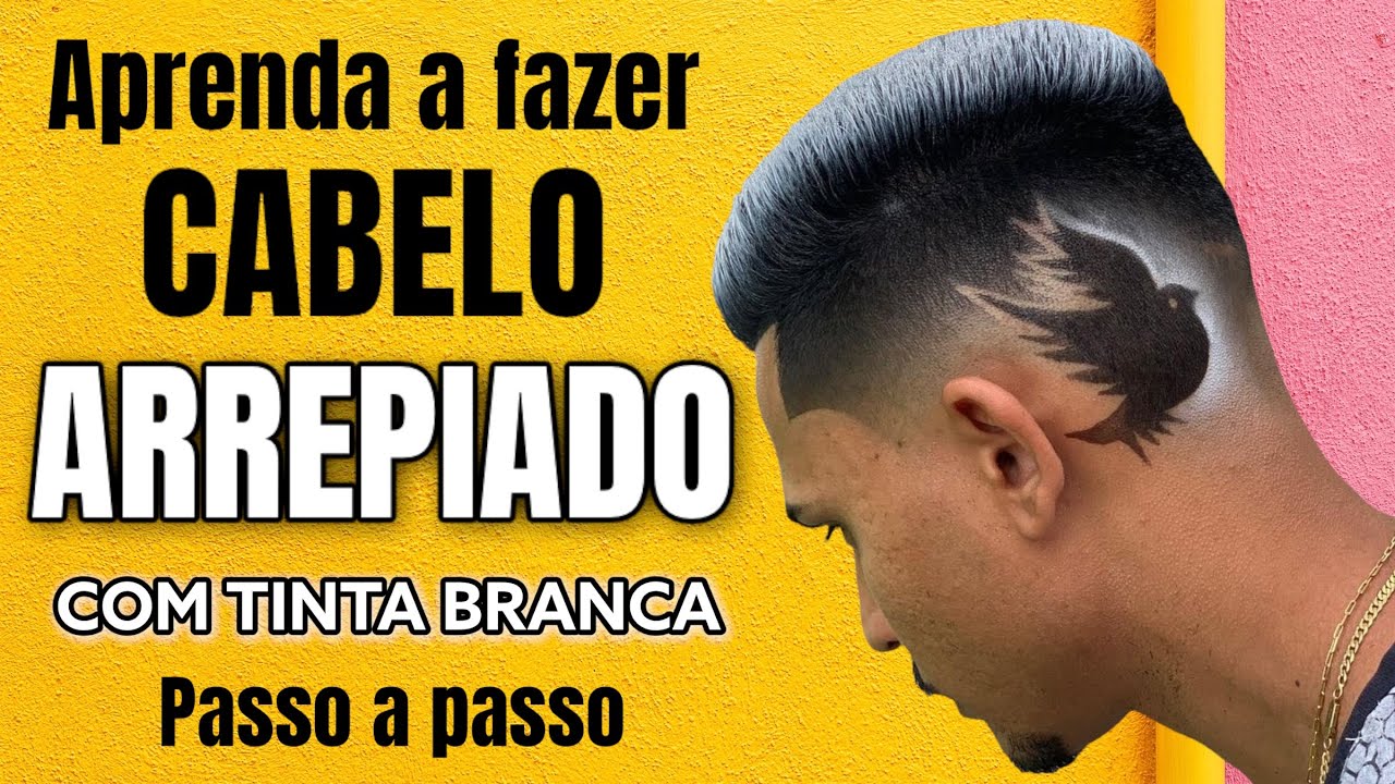 CABELO ARREPIADO COM TINTA BRANCA / aprenda agora mesmo / Passo a Passo 💈🙀