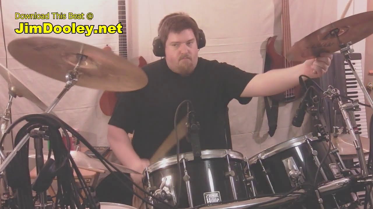 Backing Track, Hard Rock Drum Beat, 100 BPM - JimDooley.net