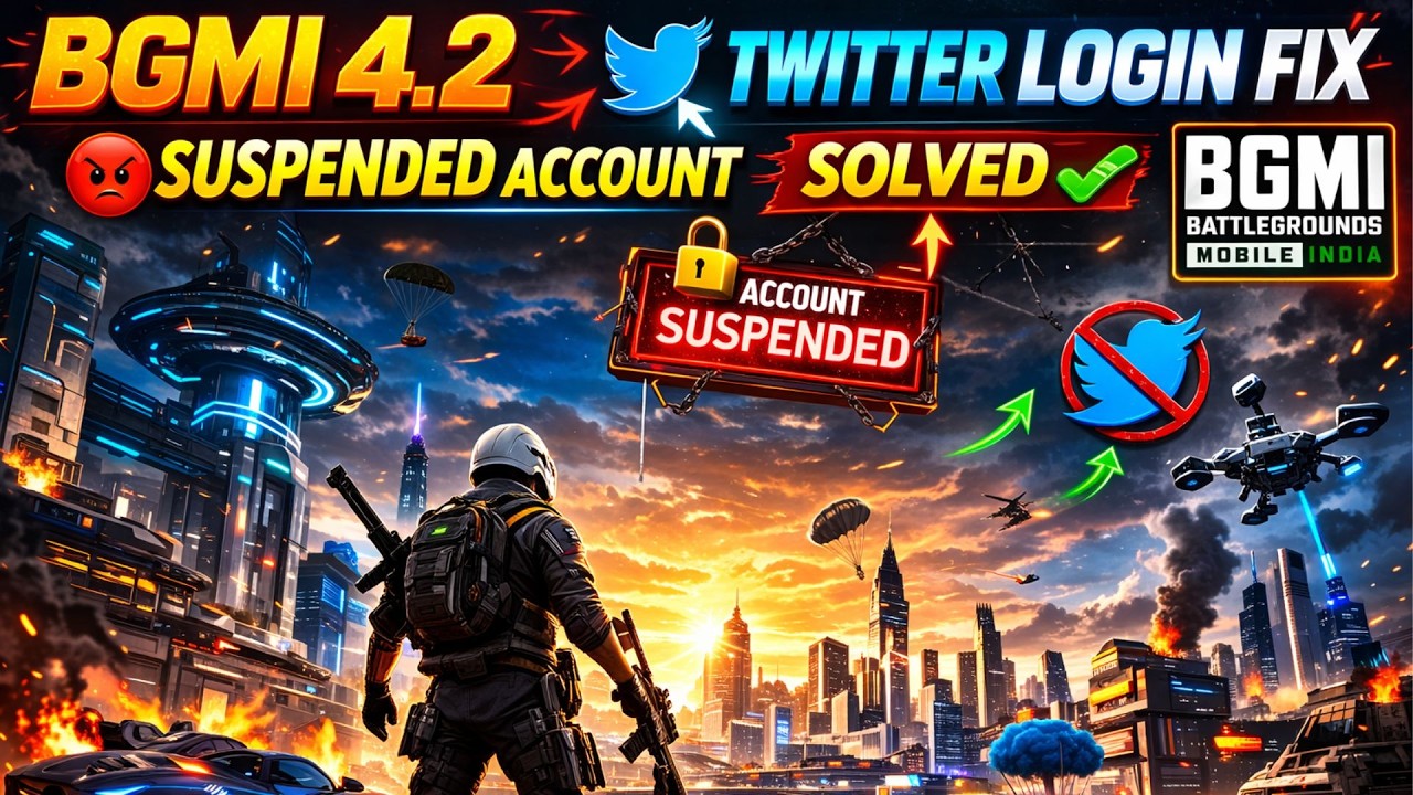 BGMI 4.2 Update Twitter/X Login Not Working 😡 | This Account Is Suspended Fix