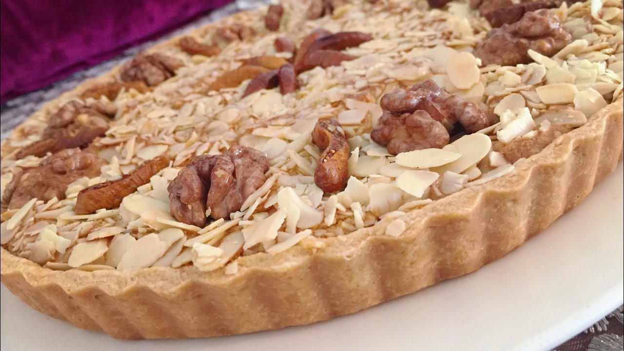 tarte amandine تارت بكريمة اللوز almond tart عجين tart ناجح 100% و كريمة اللوز كتجي معلكة و لذيذة