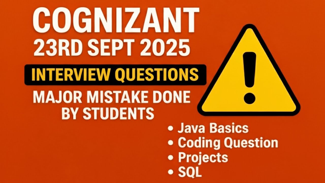 &ldquo;Cognizant GenC Interview Experience | 23 Sept 2025 | Important Q&A&rdquo;