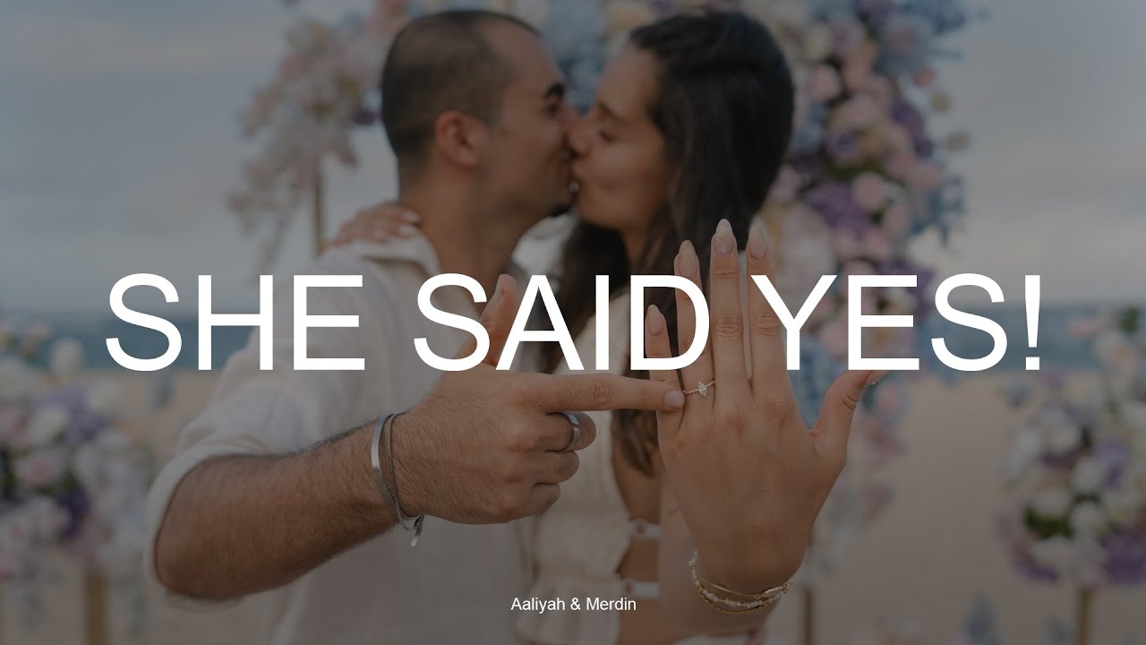 🌸 Dreamy Bali Beach Proposal | Romantic Engagement by the Ocean 🌊💍Aaliyah & Merdin #baliproposal