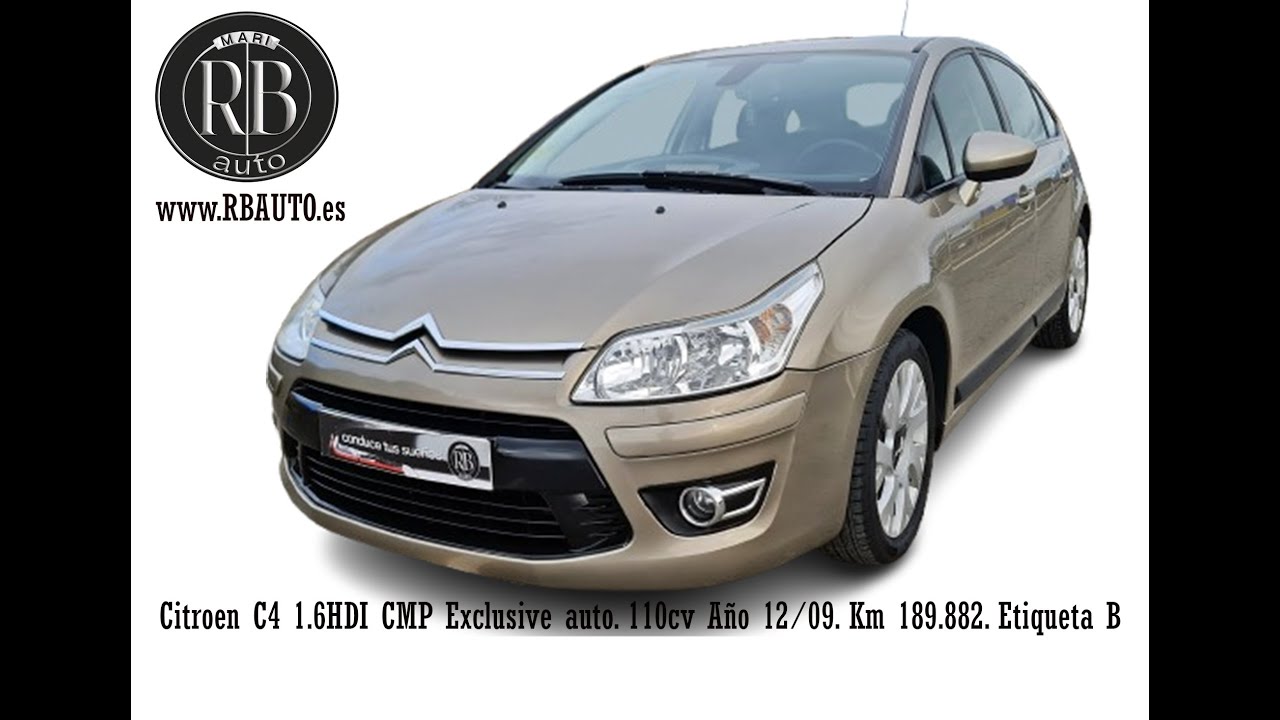 Citroen C4 1.6HDI CMP Exclusive auto. 110cv Año 12/09. Km 189.882. Etiqueta B