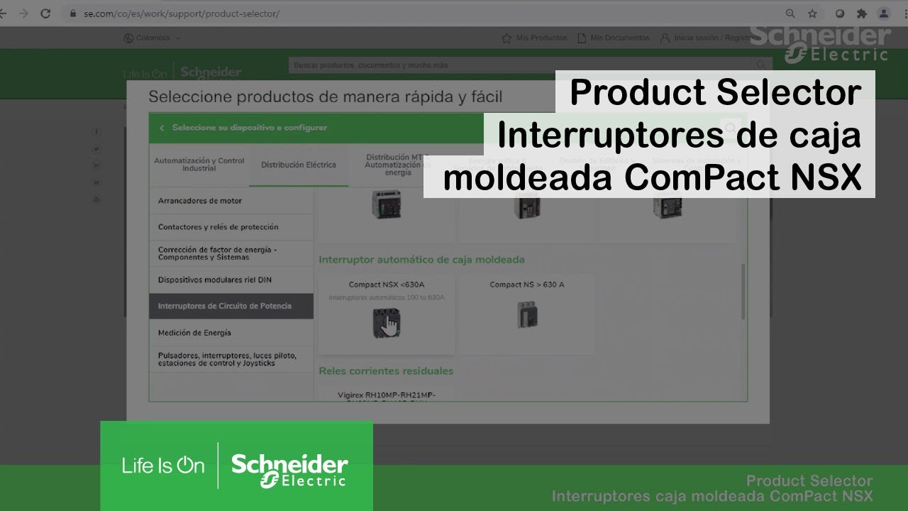 Cómo seleccionar Interruptores caja moldeada ComPact NSX