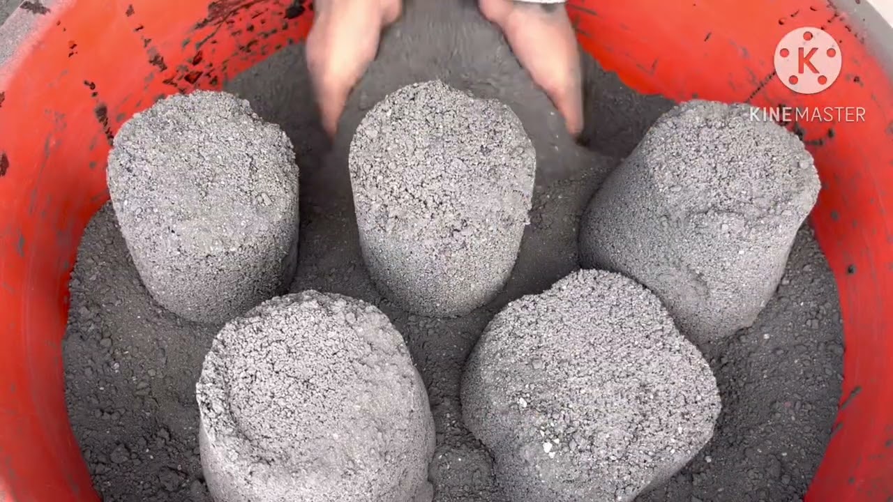 Pure charcoal full dry crumbling water mixing#asmr #satisfying