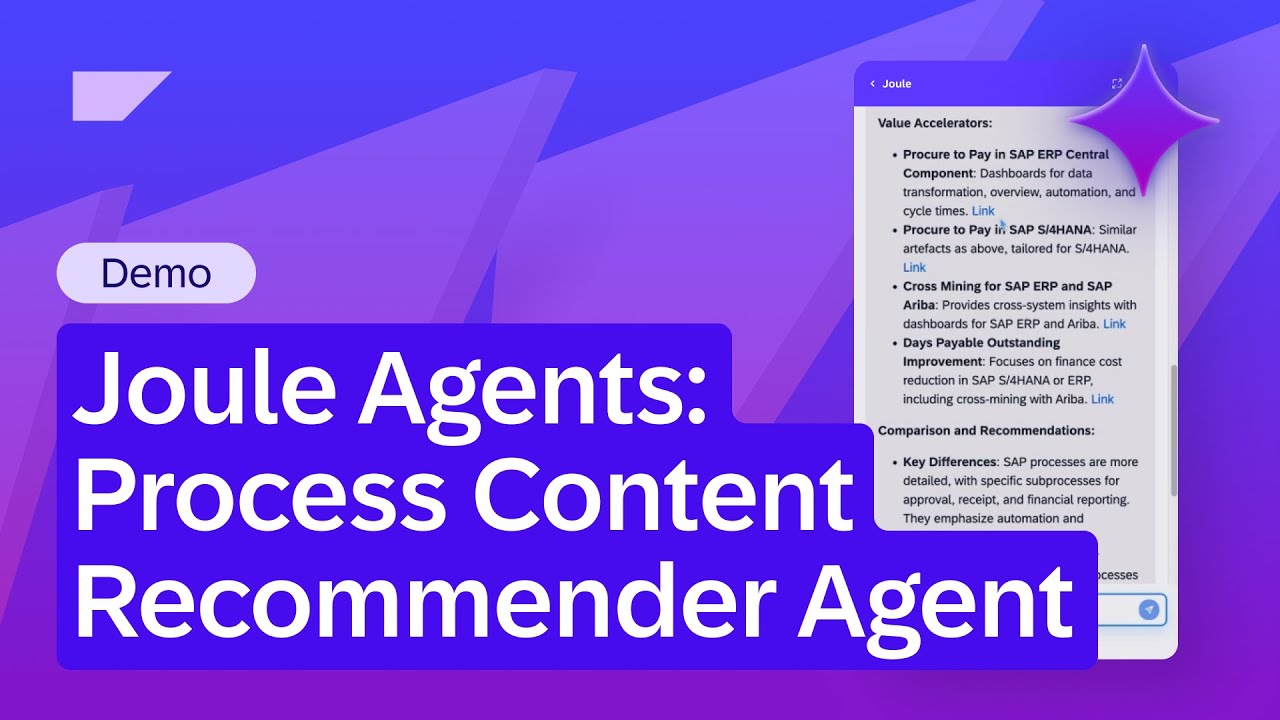 Joule Agents: Process Content Recommender Agent | Demo