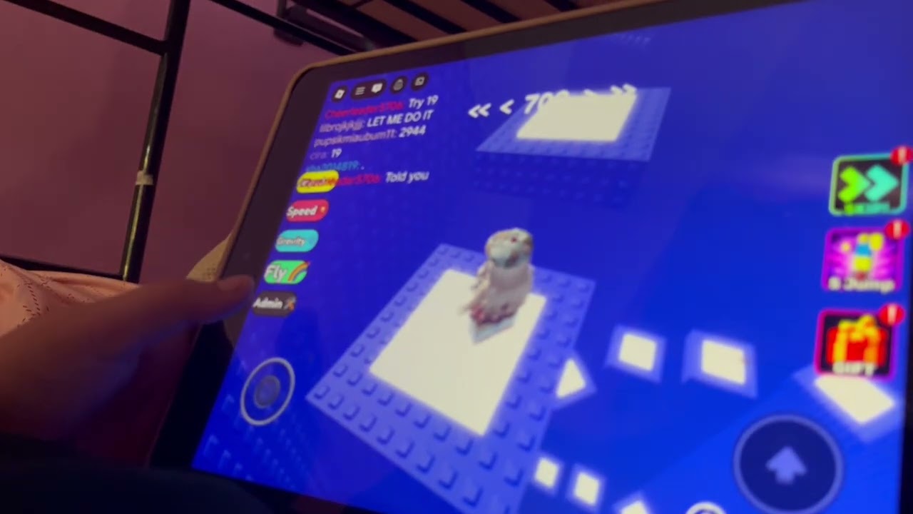 Playing Roblox 