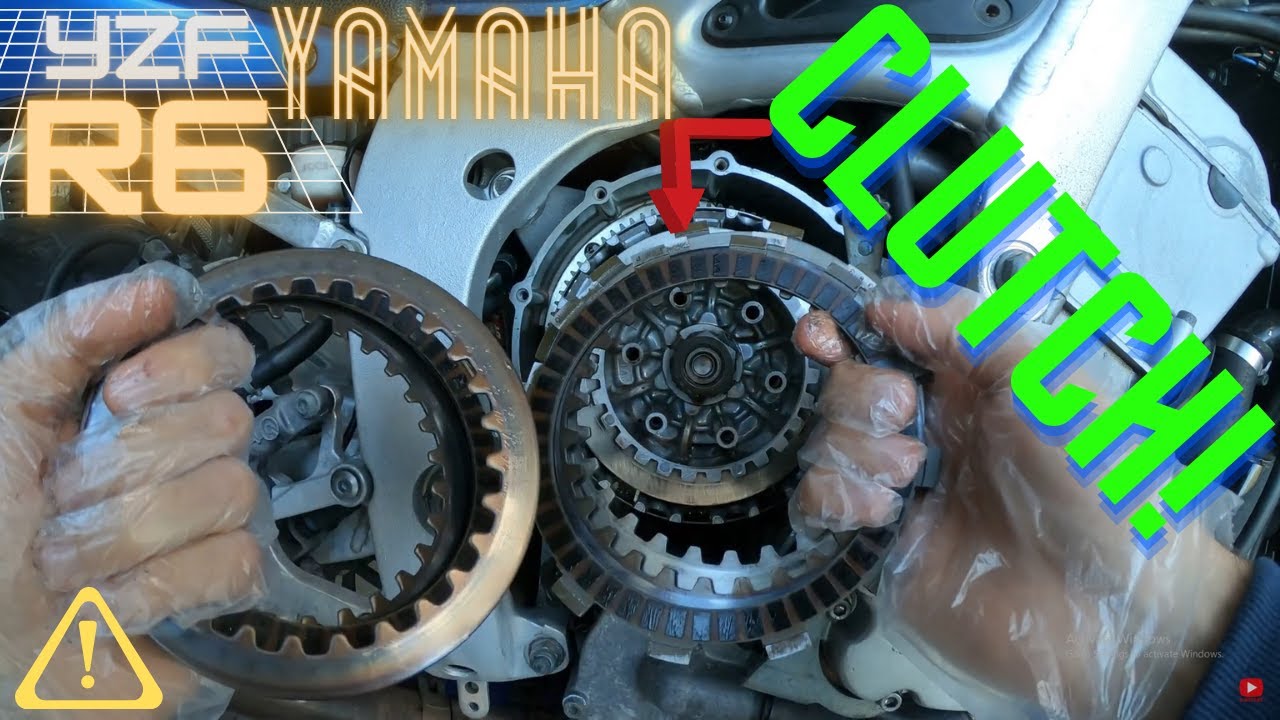 YAMAHA YZF600R R6 Clutch change,Kupplung gewechselt,koppeling veranderd,byttet clutch,ambreiaj,4K