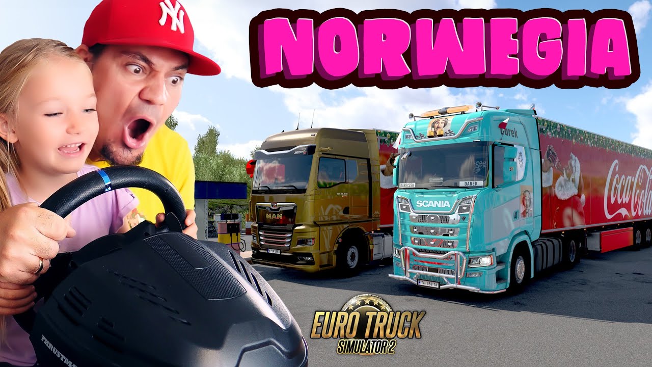 🚛 MOJA CÓRKA PROWADZI CIĘŻARÓWKĘ DO NORWEGII! | Euro Truck Simulator 2 Ft. @DarekDareczeK24