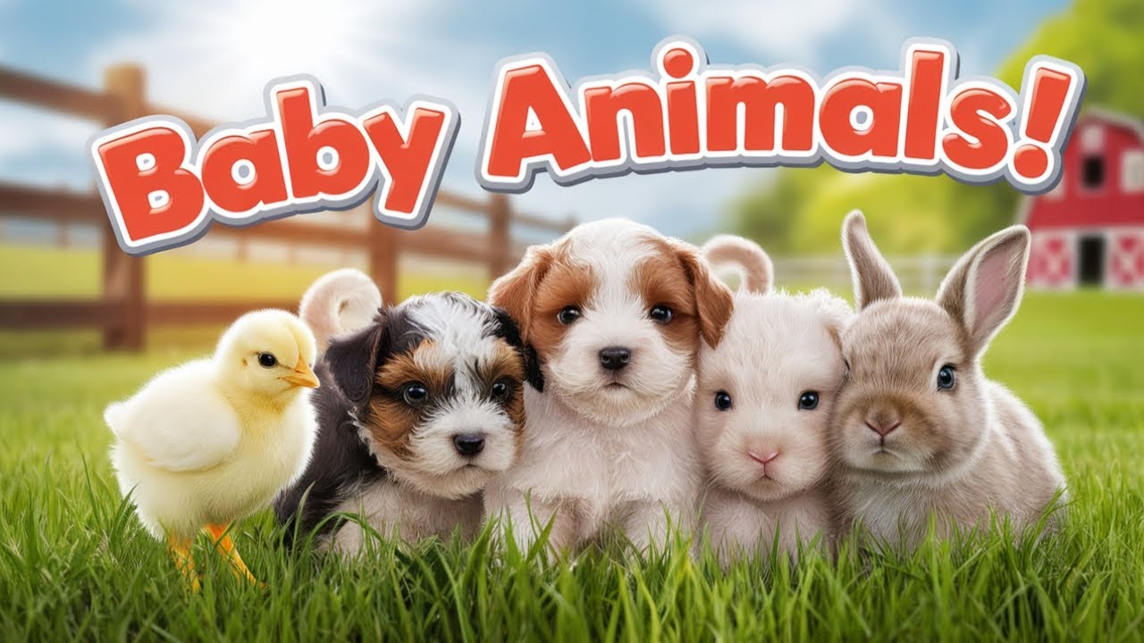 Baby Animal Fun for Kids: Meet the Baby Cow, Cat, Goat, Dog, Rabbit and Chicken!