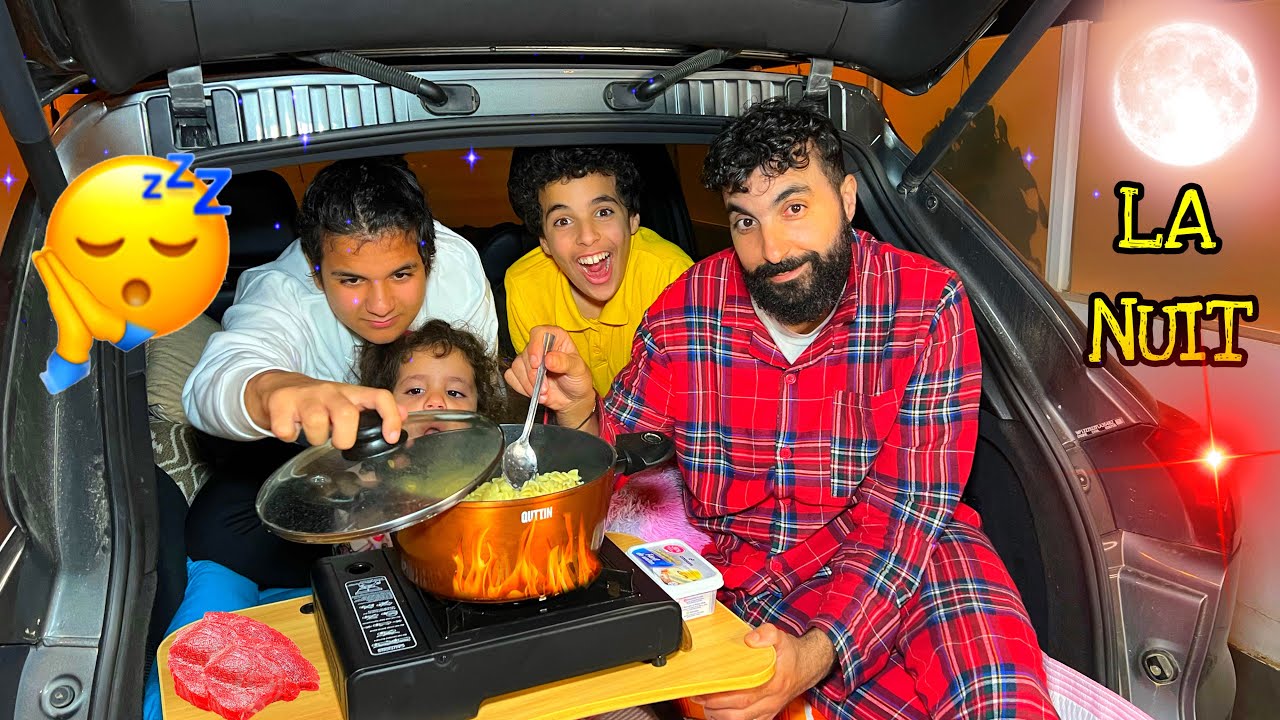 VLOG - ON A CUISINÉ EST DORMI DANS LA VOITURE  🚗 : ADEL SAMI AMIRA