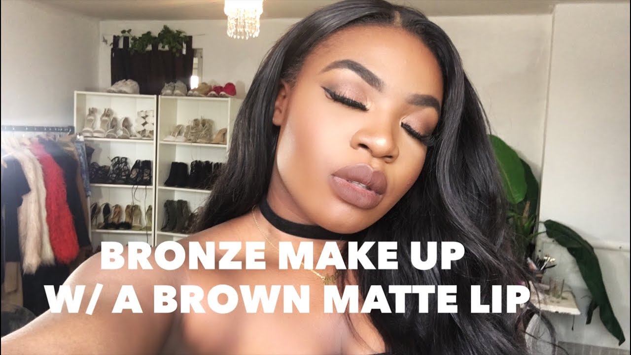 BRONZED MAKE UP + A BROWN MATTE LIP | AnnieDreaXO