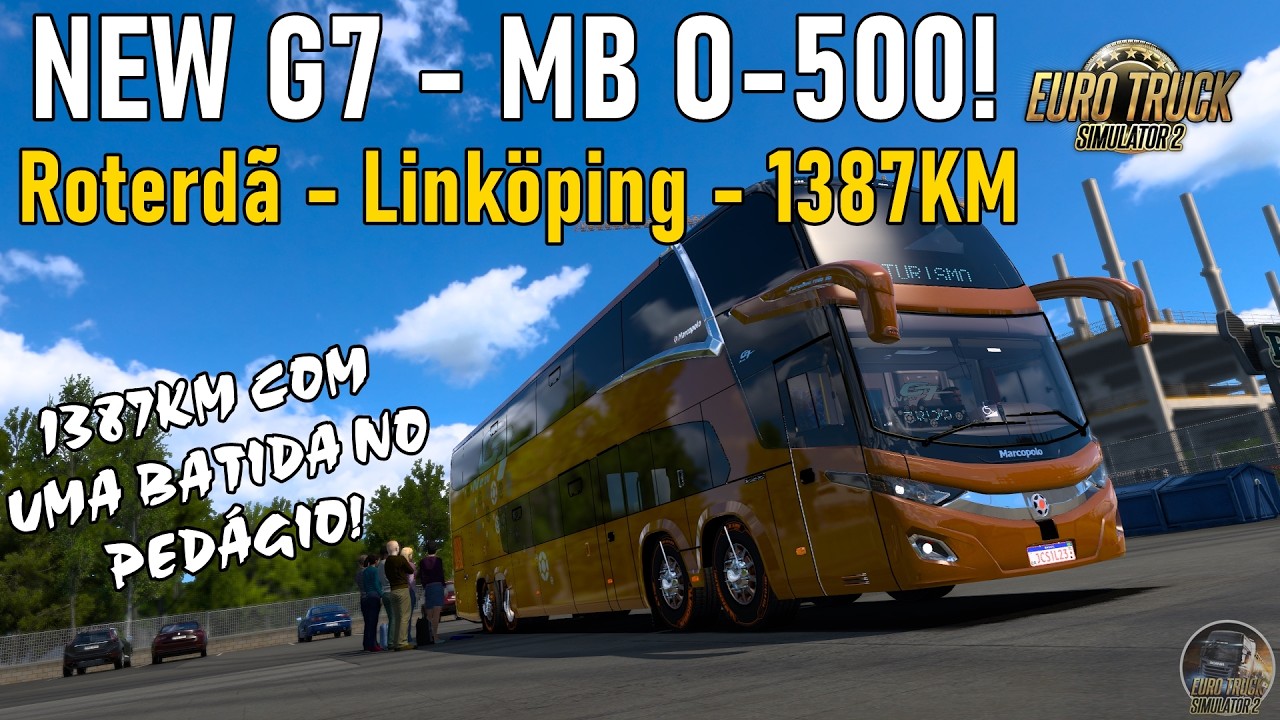 🚍 Marcopolo G7 8x2 | 1387KM de Roterdã a Linköping | Nova Série ETS2