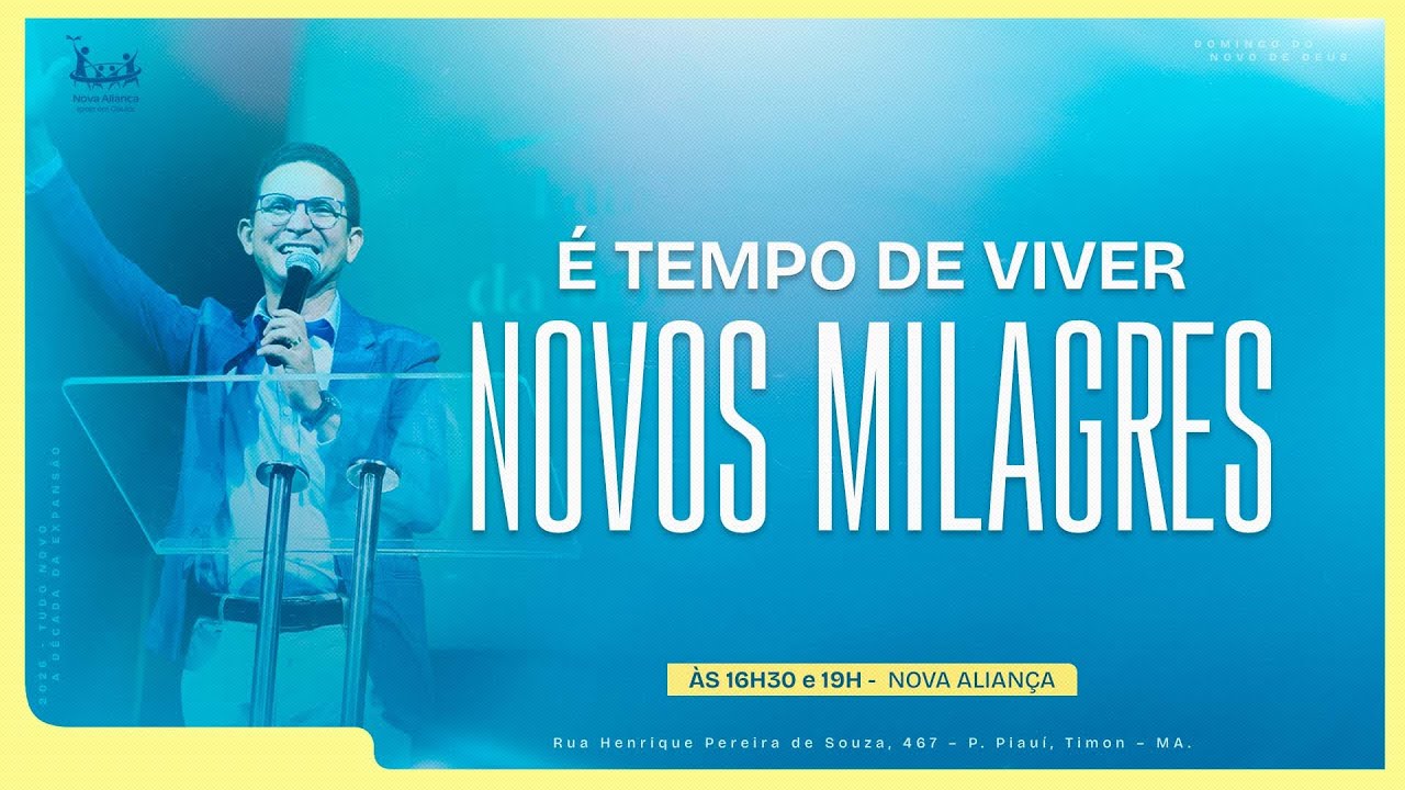 DOMINGO DO NOVO DE DEUS - É TEMPO DE VIVER NOVOS MILAGRES - PR. WENDELL DE CARVALHO - CULTO DA NOITE