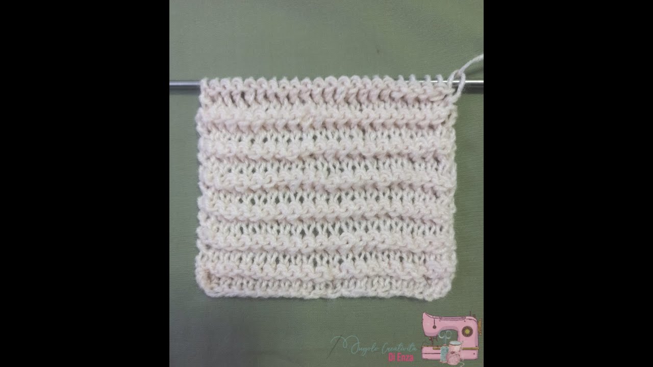 Bellissima e facilissima lavorazione ai ferri 🧶 Punto corda in rilievo