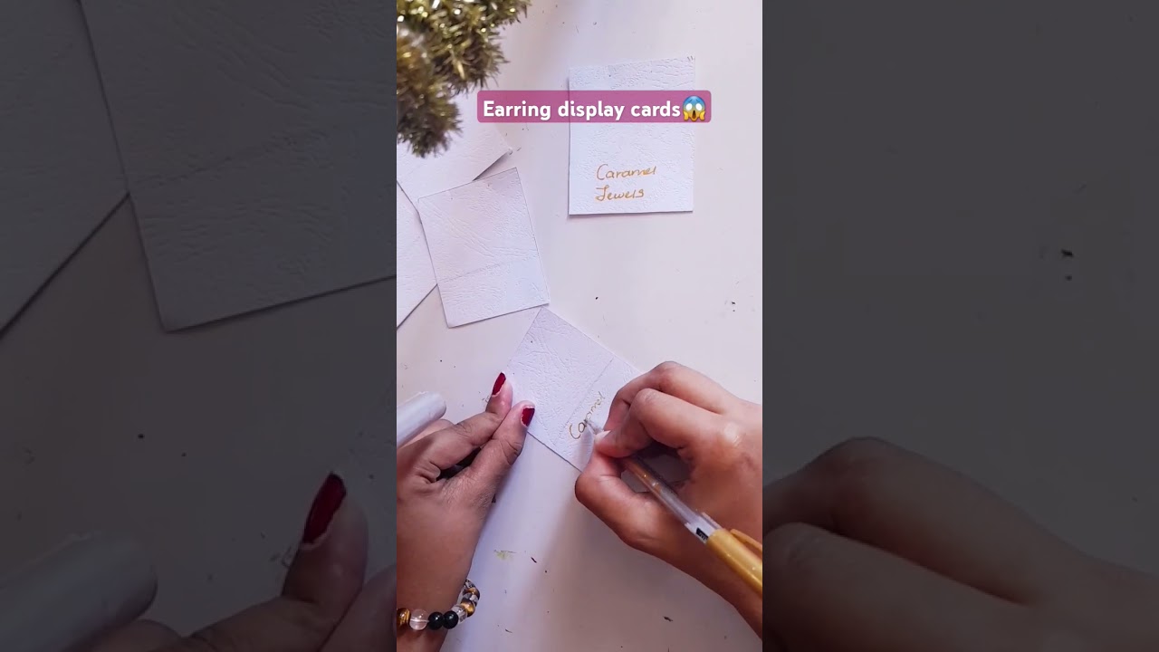 DIY Earrings display cards😱subscribe if you like the video♥️