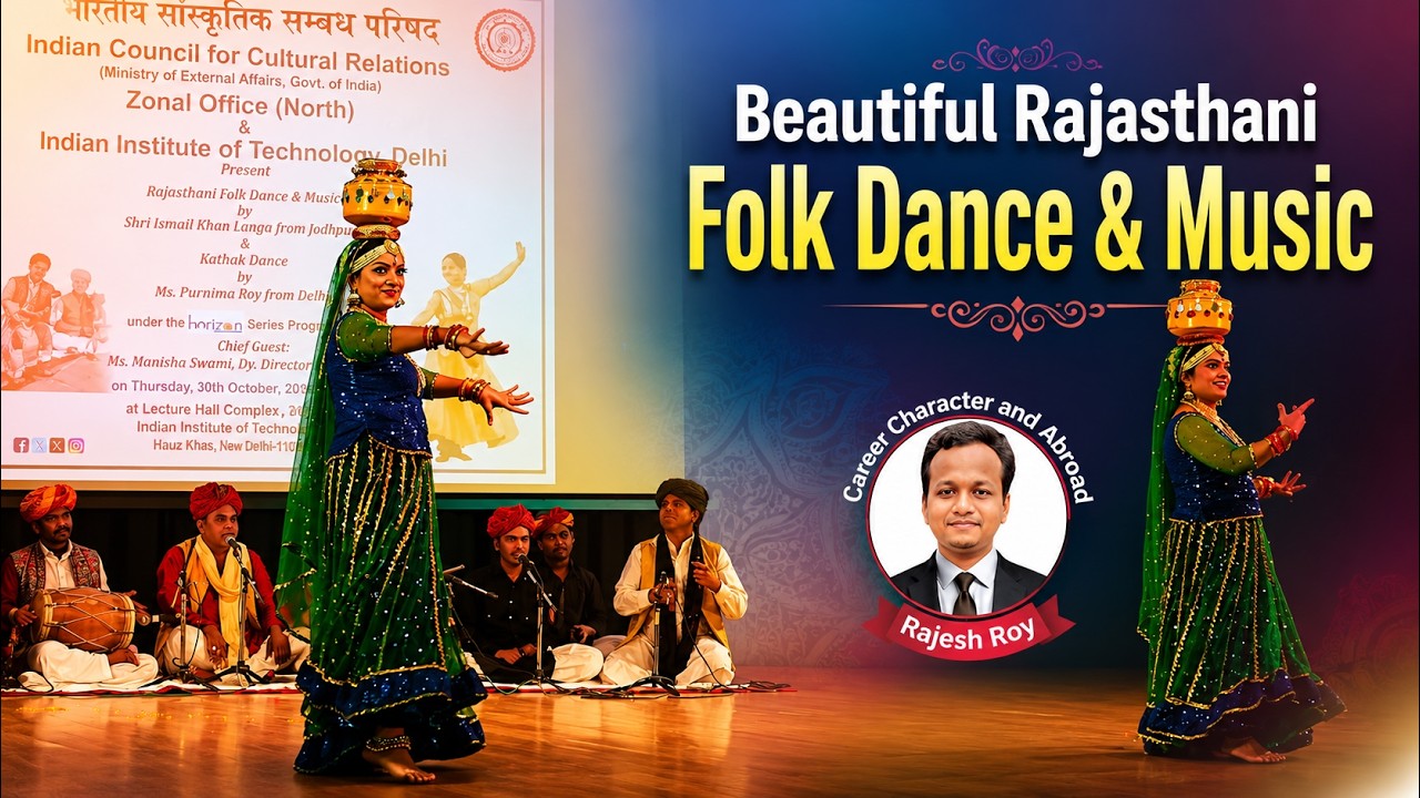 Rajasthani folk music and group dance performance at IIT Delhi